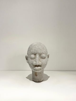 CONTEMPORARY BEADED TERRACOTTA HEAD 1