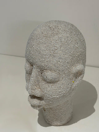 CONTEMPORARY BEADED TERRACOTTA HEAD 1