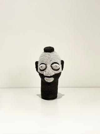 CONTEMPORARY BEADED TERRACOTTA HEAD 2