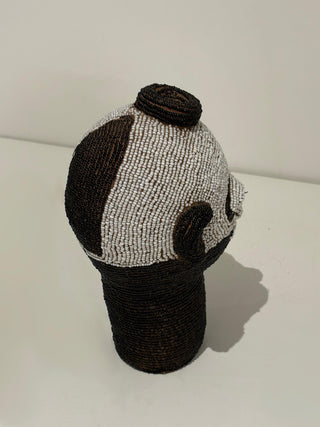 CONTEMPORARY BEADED TERRACOTTA HEAD 2