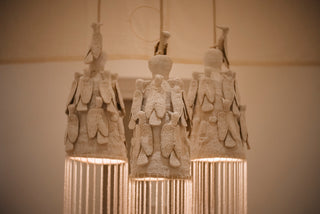 BEADED YORUBA CROWN PENDANT LAMP 5