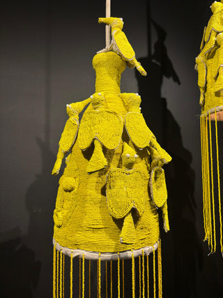 BEADED YORUBA CROWN PENDANT LAMP 2