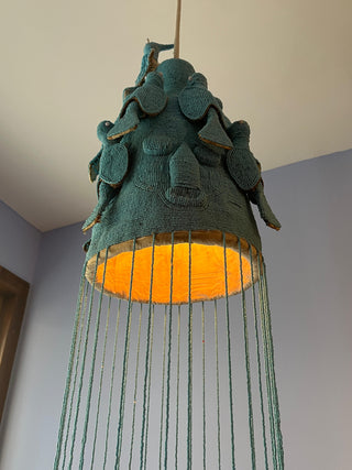 BEADED YORUBA CROWN PENDANT LAMP 1