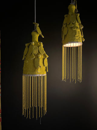 BEADED YORUBA CROWN PENDANT LAMP 2