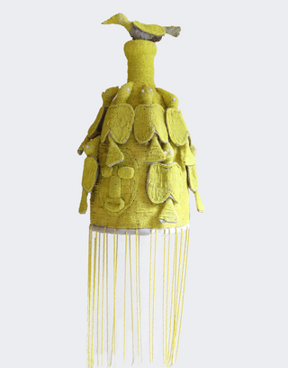 BEADED YORUBA CROWN PENDANT LAMP 2