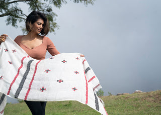 Forest Floral Linen Stole