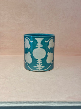 Pomegranate & Vase - Coffee Mug - Sky Blue