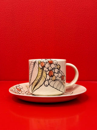 Coffee Plant - Tea-cup & Saucer