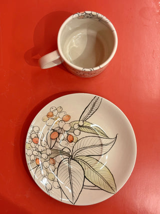Coffee Plant - Tea-cup & Saucer