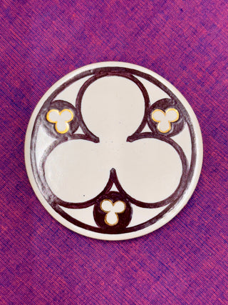Bombay Gothic - Trefoil - Coaster - Purple