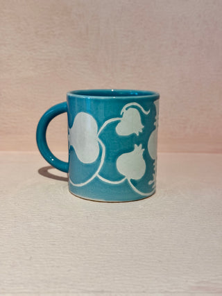 Pomegranate & Vase - Coffee Mug - Sky Blue