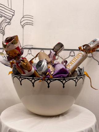 Bombay Gothic - Punch Bowl- Black & Gold