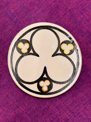Bombay Gothic - Trefoil - Coaster - Black