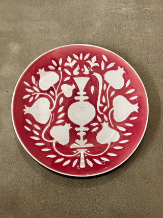 Pomegranate & Vase - Dinner Plate - Bubblegum Pink