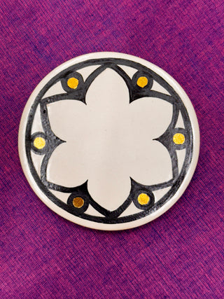 Bombay Gothic - Rose Window - Coaster - Black