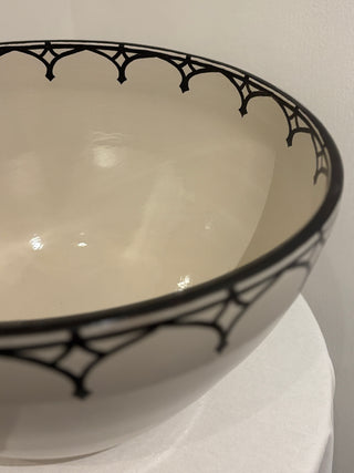 Bombay Gothic - Punch Bowl- Black & Gold