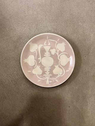 Pomegranate & Vase - B&B  Plate - Pale Purple