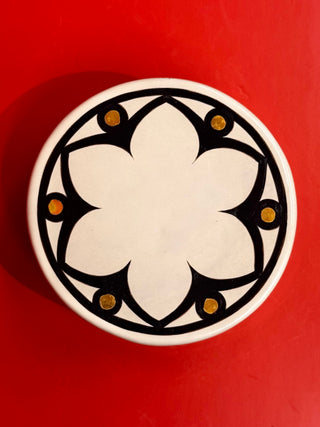 Bombay Gothic - Jewellery Box - Rose Window Black & Gold