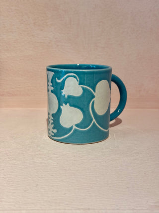 Pomegranate & Vase - Coffee Mug - Sky Blue