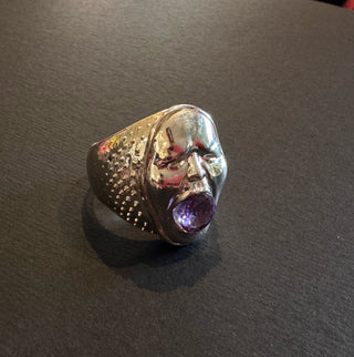 Face Ring - Amethyst