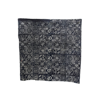Vintage 1980's Chinese Traditional Blue Hand Printed
